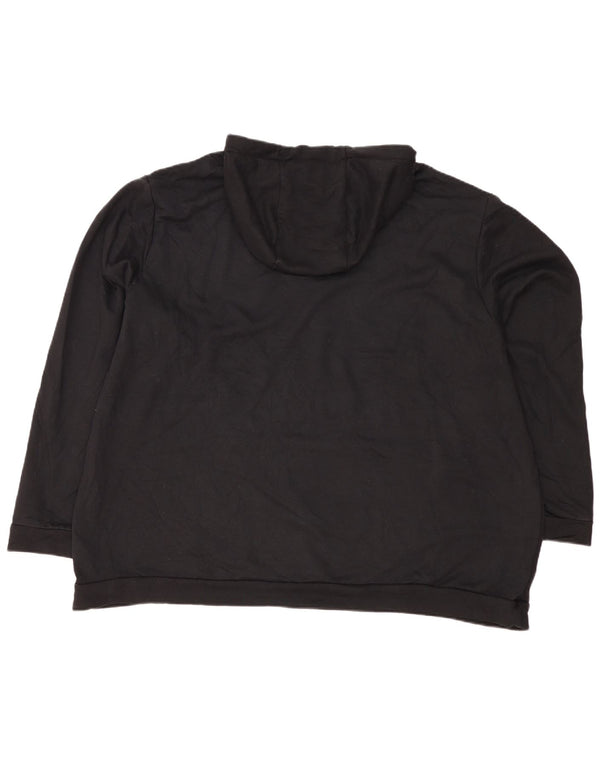 Nike Mens Dri Fit Graphic Standard Fit Hoodie Jumper 4XL Black Polyester