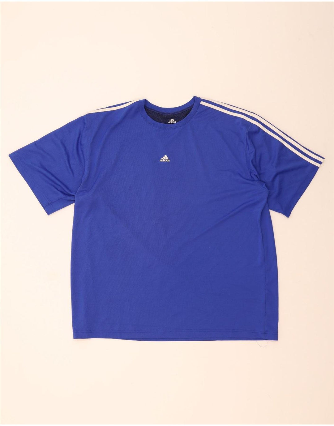 ADIDAS Mens Climalite T-Shirt Top 2XL Blue Polyester