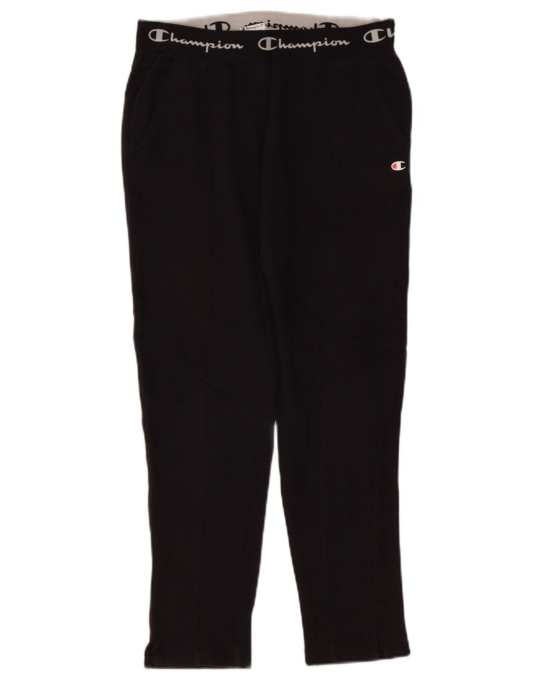 CHAMPION Womens Graphic Tracksuit Trousers UK 14 Medium  Black