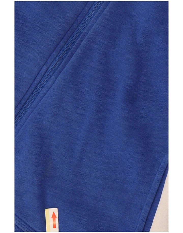 NIKE Boys Zip Hoodie Sweater 13-14 Years XL Blue Colourblock Cotton