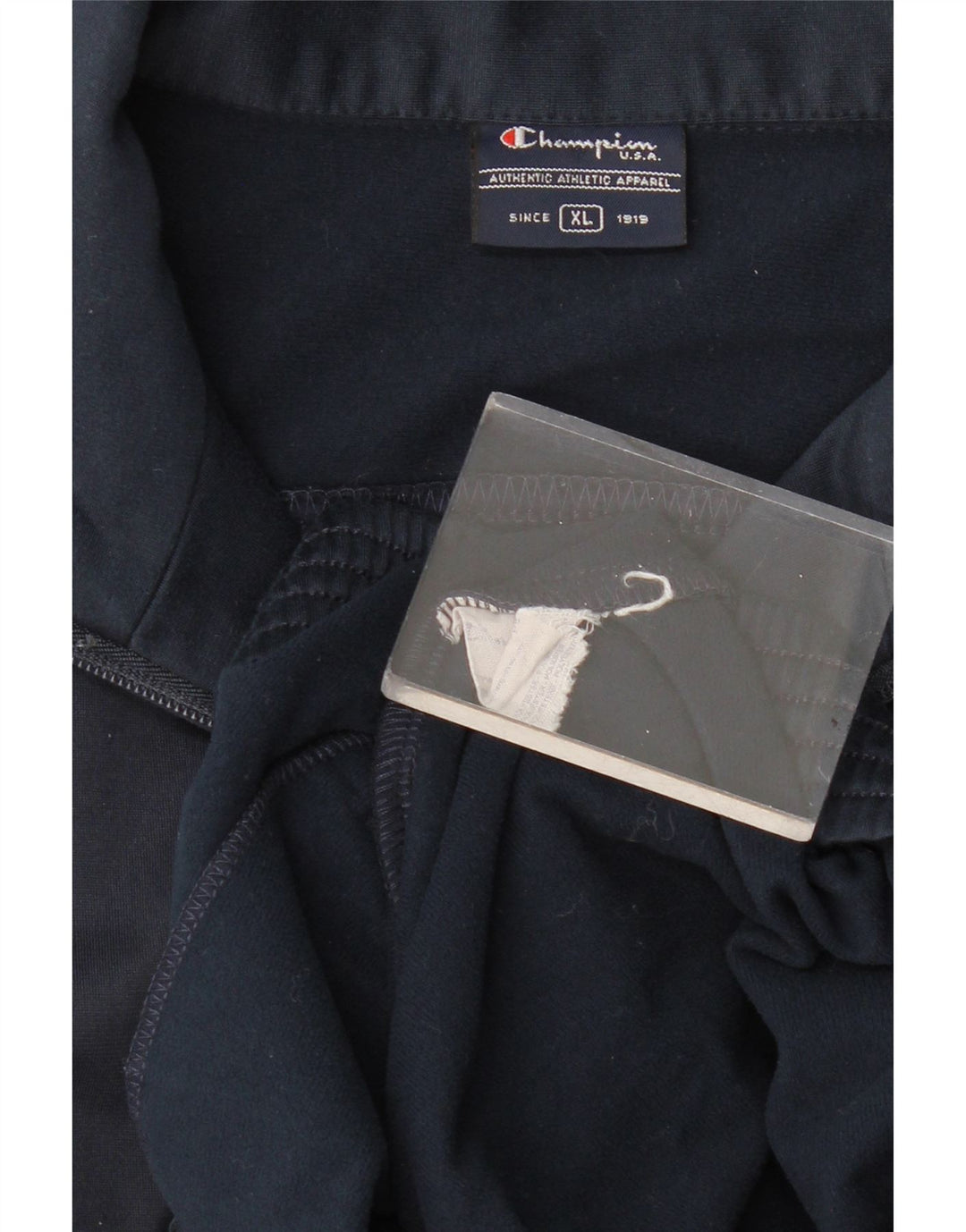 CHAMPION Mens Tracksuit Top Jacket XL Navy Blue Polyester