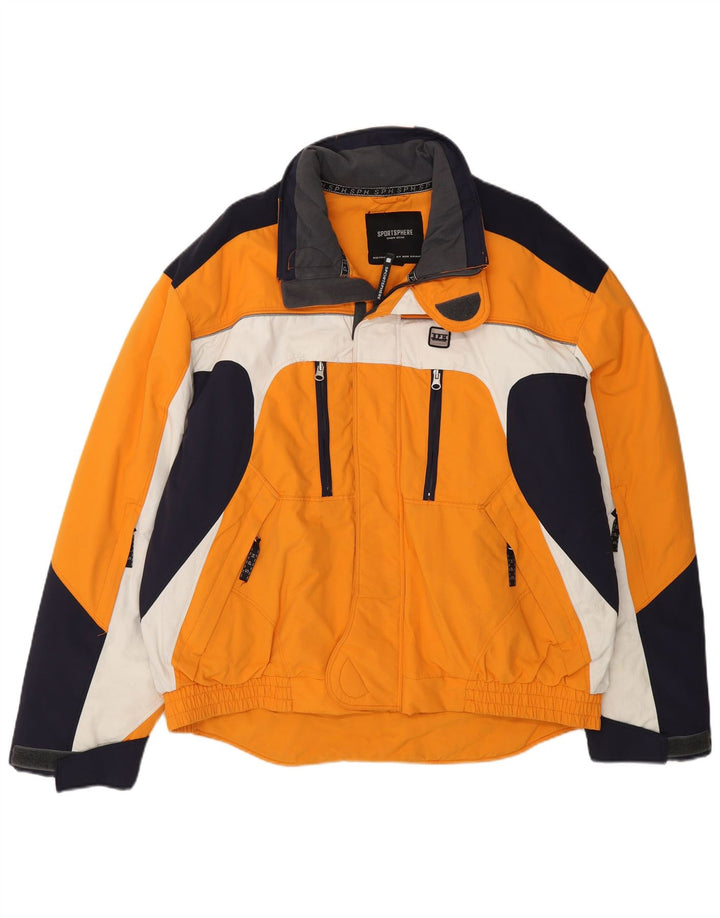 Sportsphere Mens Ski Jacket IT 54 2XL Orange Colourblock Nylon