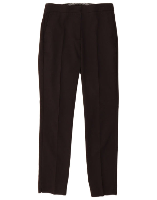 Zara Womens Slim Chino Trousers Small W26 L28 Black Cotton