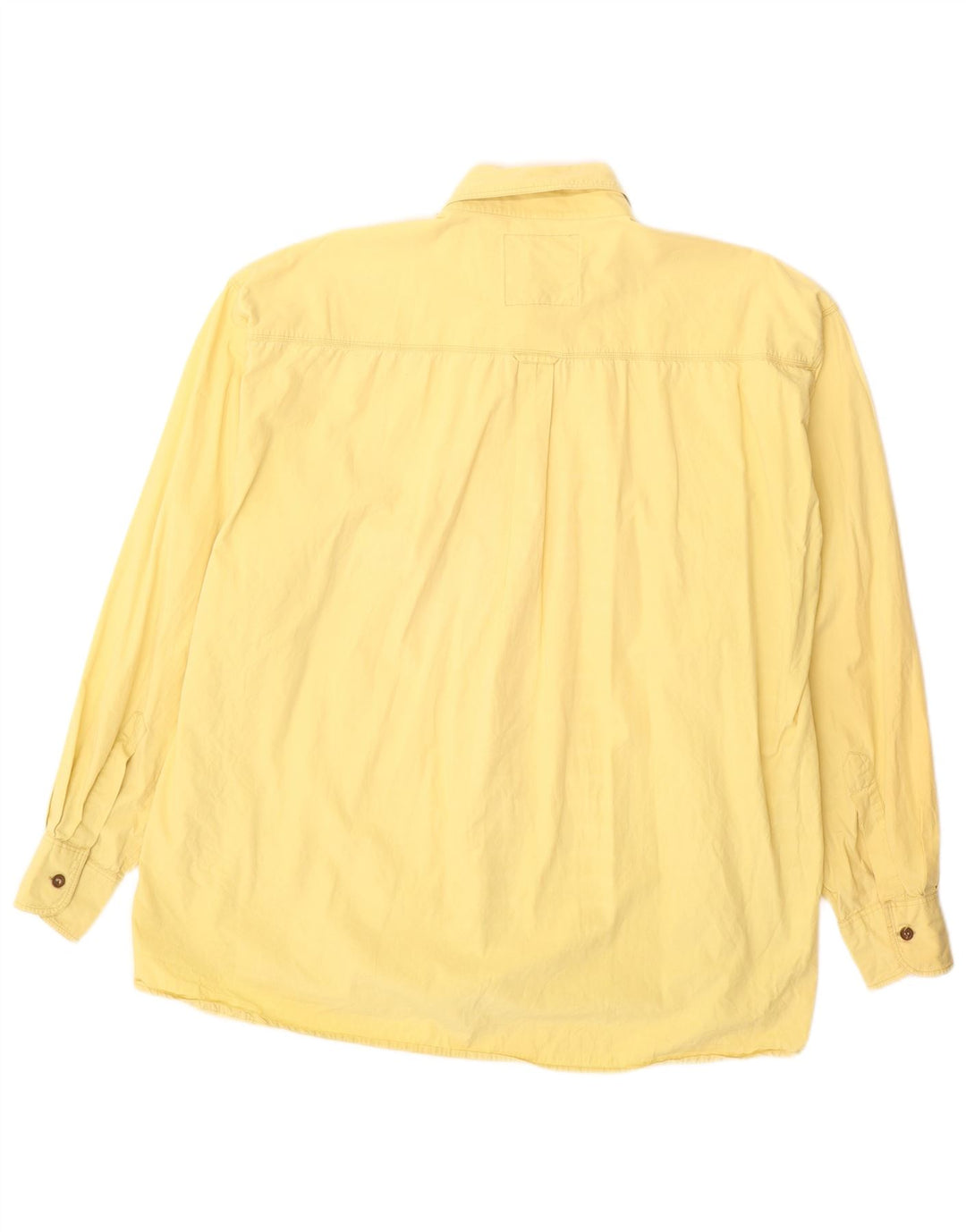 VINTAGE Mens Shirt Large Yellow