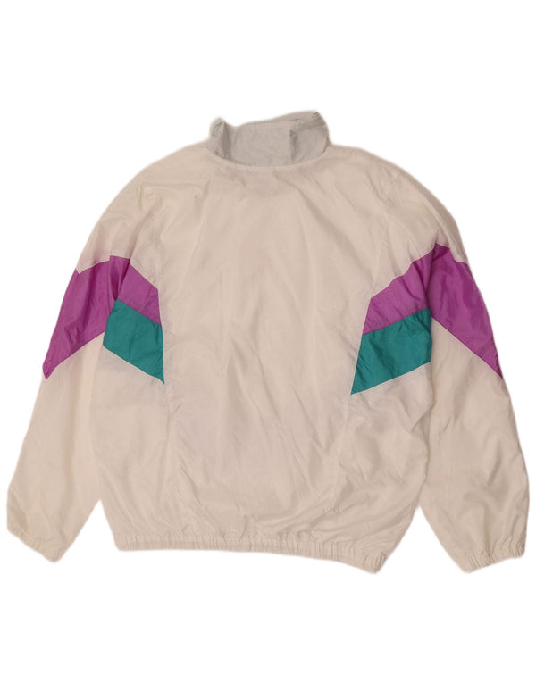 Pro Ace Mens Tracksuit Top Jacket Large Off White Colourblock Polyamide