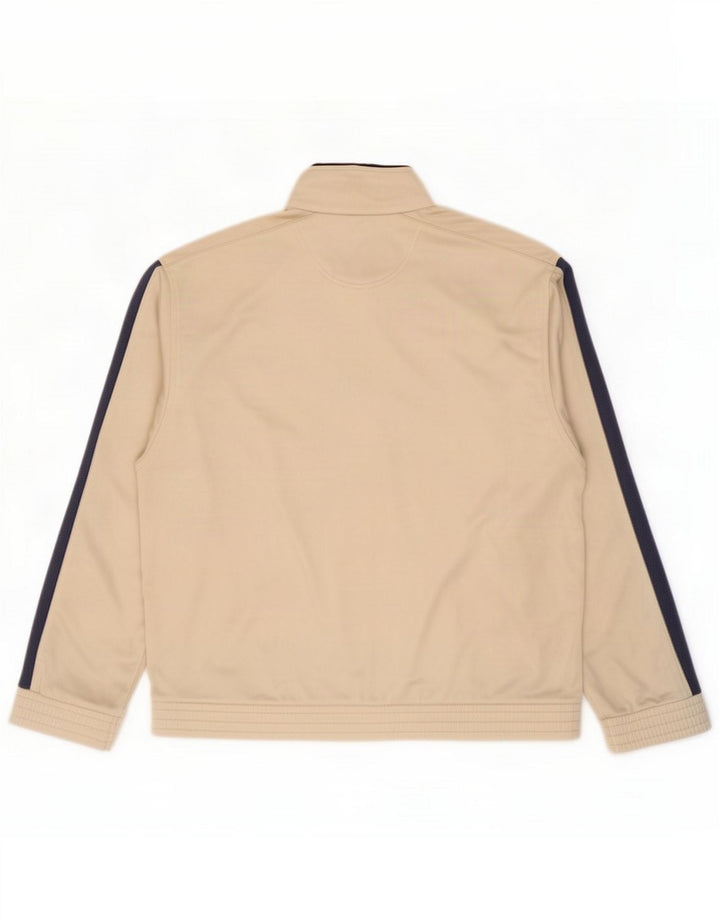 Lotto Mens Tracksuit Top Jacket Medium Beige Colourblock Polyester