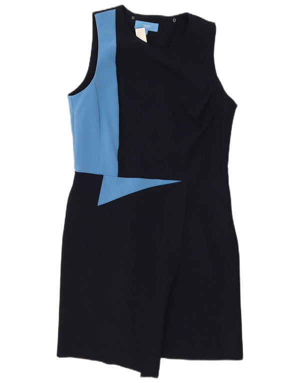Next Womens Sleeveless Sheath Dress UK 14 Large Navy Blue Colourblock