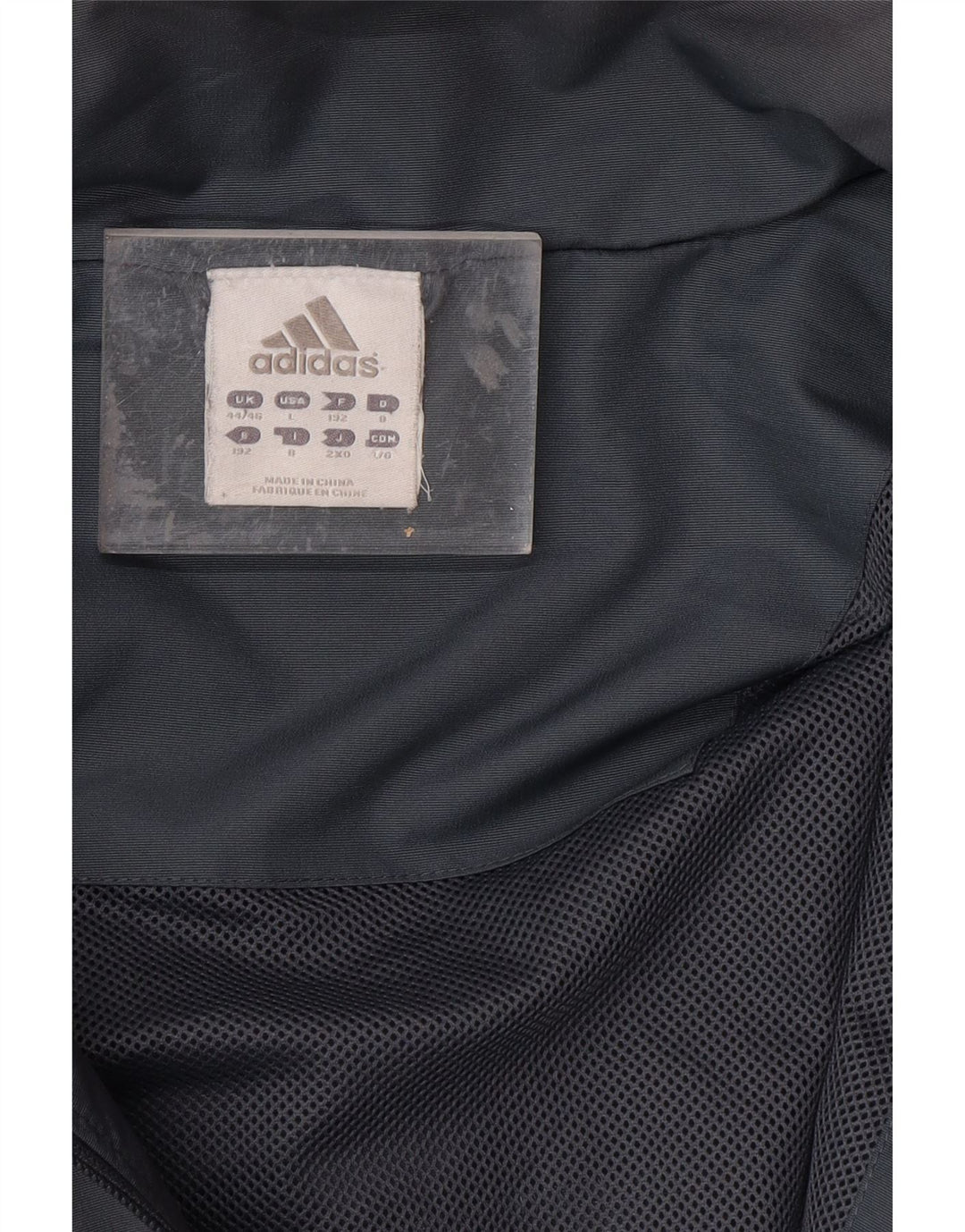 ADIDAS Mens Hooded Windbreaker Jacket UK 44/46 Large Grey