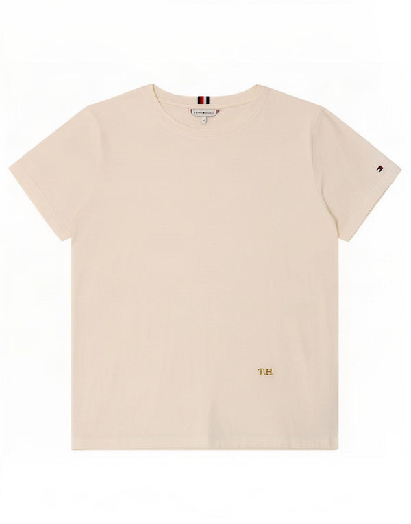 Tommy Hilfiger Womens T-Shirt Top UK 14 Large White Cotton