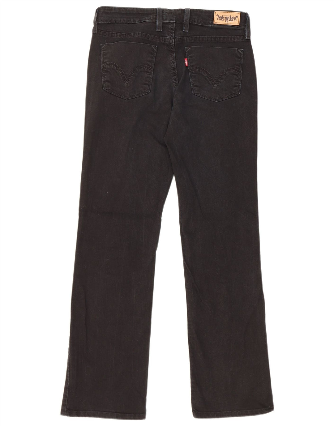 Levi's Womens 627 Straight Jeans W29 L30 Black Cotton
