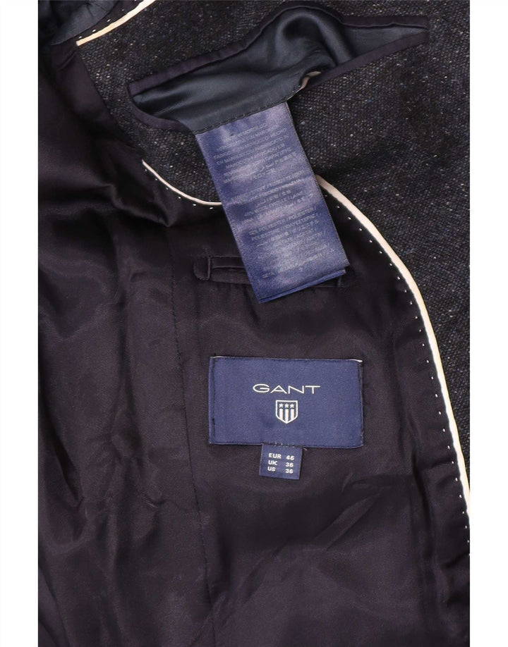 Gant Mens 2 Button Blazer Jacket UK 36 Small Navy Blue Wool