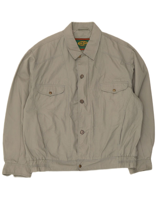 European Project Mens Bomber Jacket Size 40 Large Grey