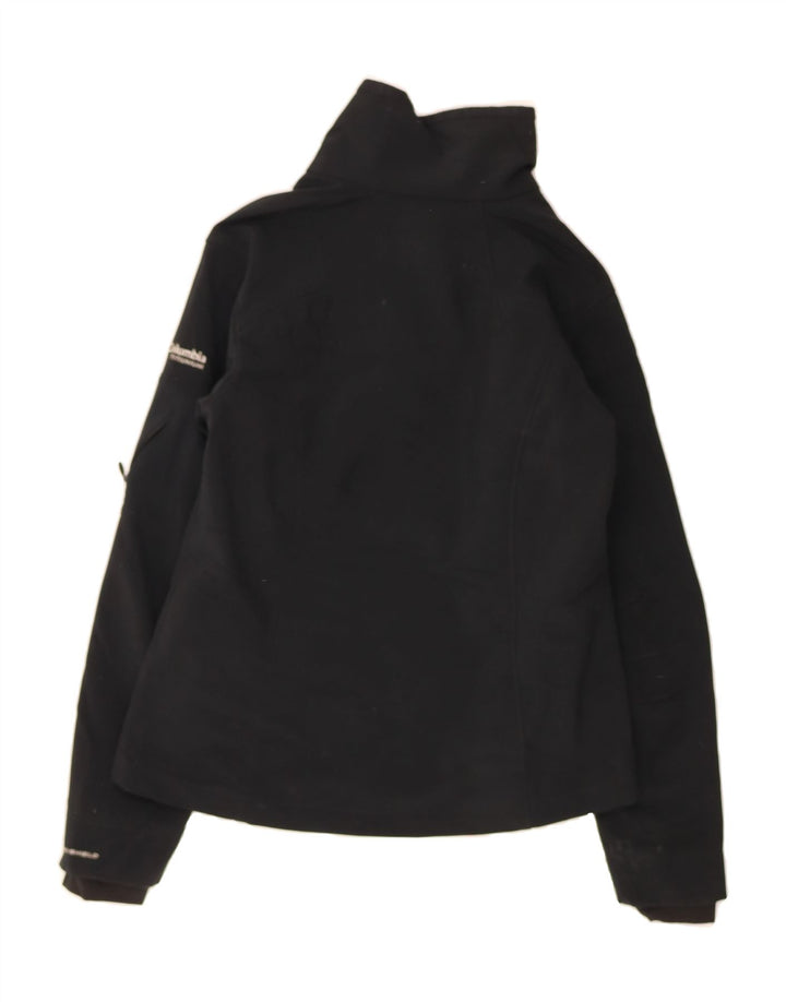 COLUMBIA Womens Titanium Rain Jacket UK 14 Medium Black Polyester Vintage Columbia and Second-Hand Columbia from Messina Hembry 
