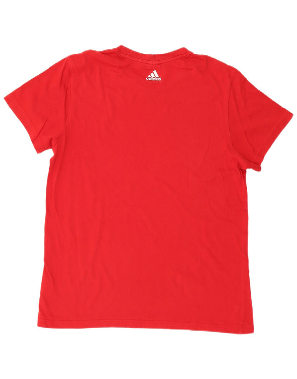ADIDAS Mens Graphic T-Shirt Top XL Red Cotton