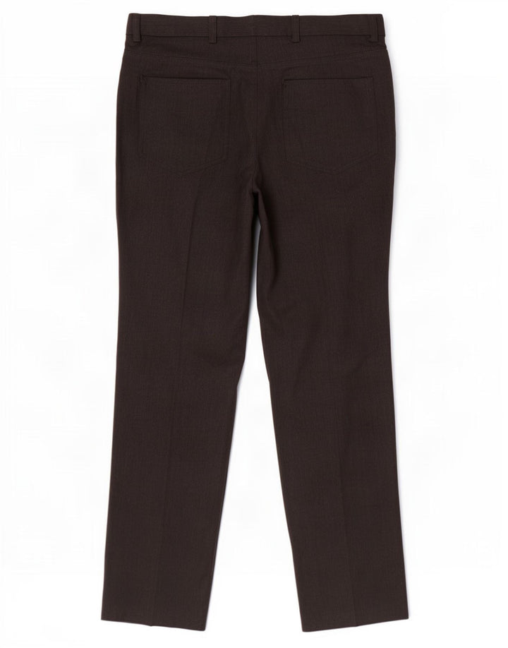 Marks & Spencer Mens Slim Fit Suit Trousers W34 L31 Black Polyester