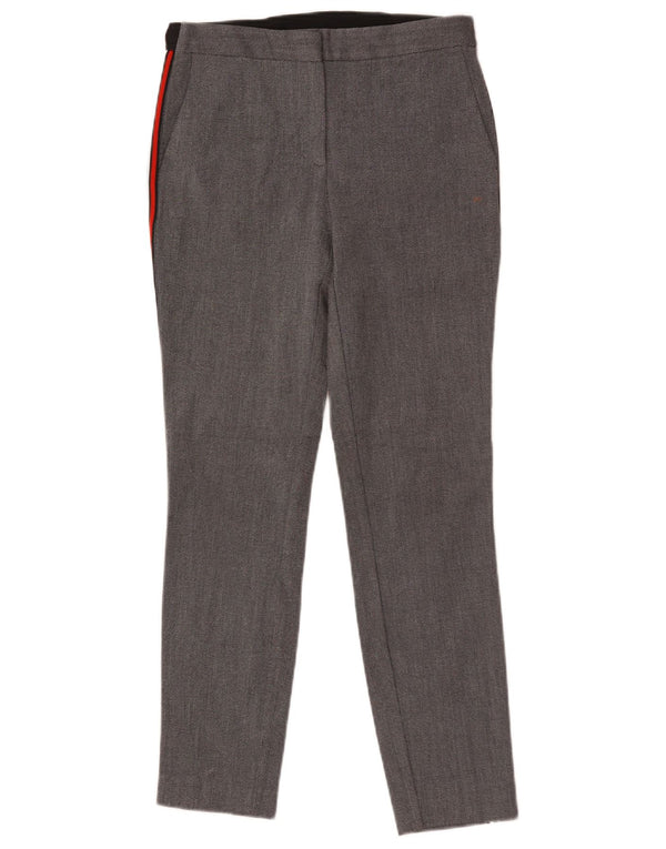Zara Womens Slim Chino Trousers Small W27 L27 Grey Spotted
