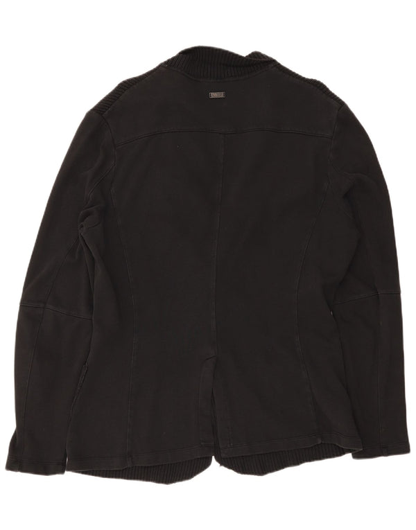 Liu Jo Mens Knit 3 Button Blazer Jacket Small Black
