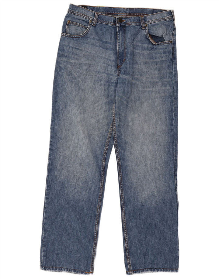 Lee Mens Brooklyn Straight Jeans W36 L31 Blue Cotton