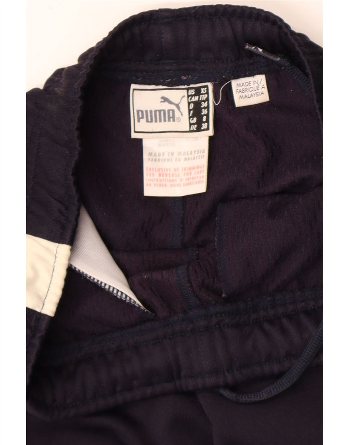 Puma Womens Tracksuit Trousers UK 8 Small Navy Blue Colourblock Polyester