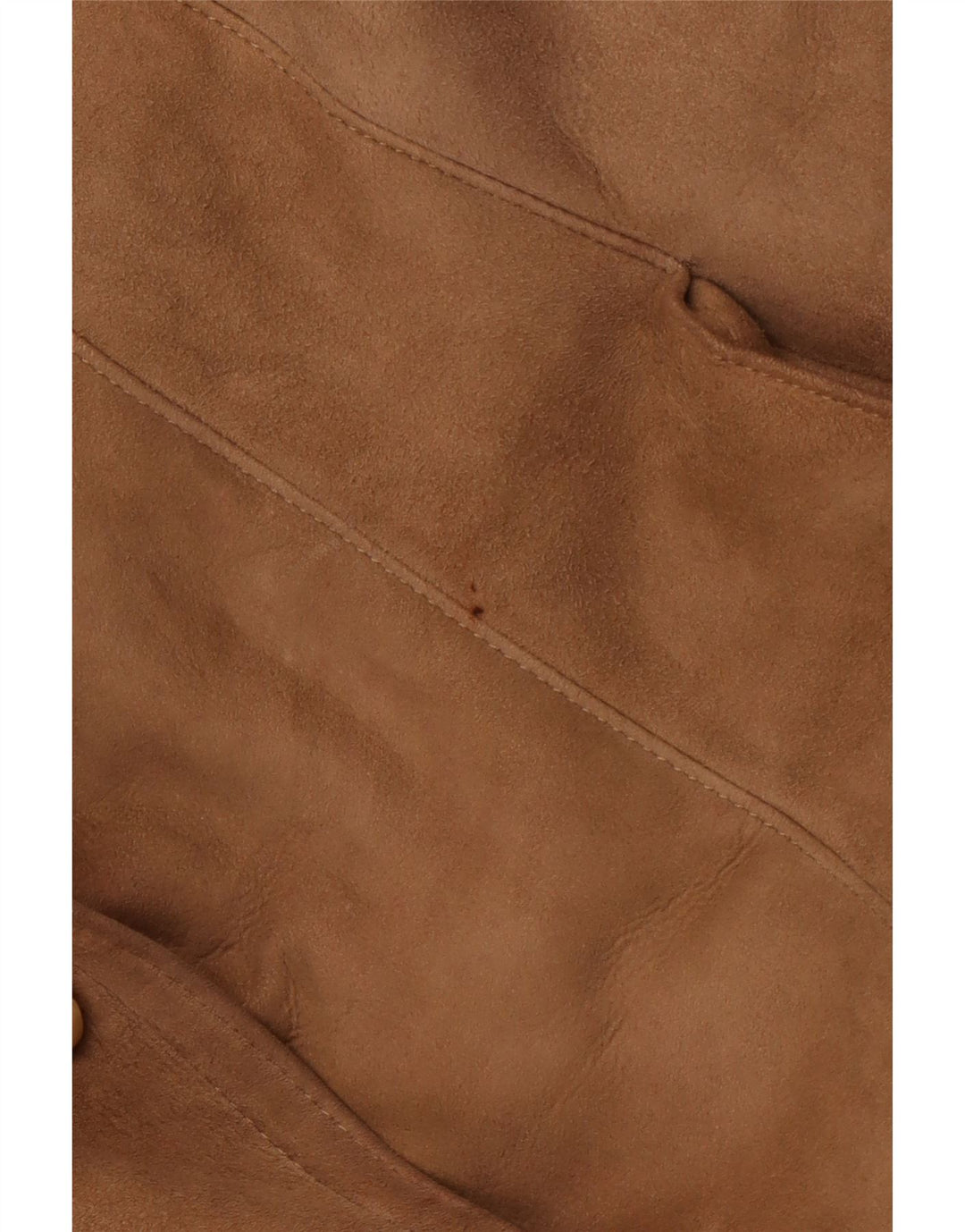 VINTAGE Womens Shearling Coat IT 52 2XL Brown Shearling