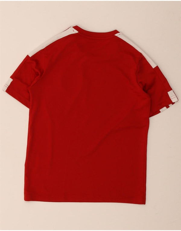 Adidas Boys A.S. Rugby Milano T-Shirt Top 9-10 Years Red Colourblock
