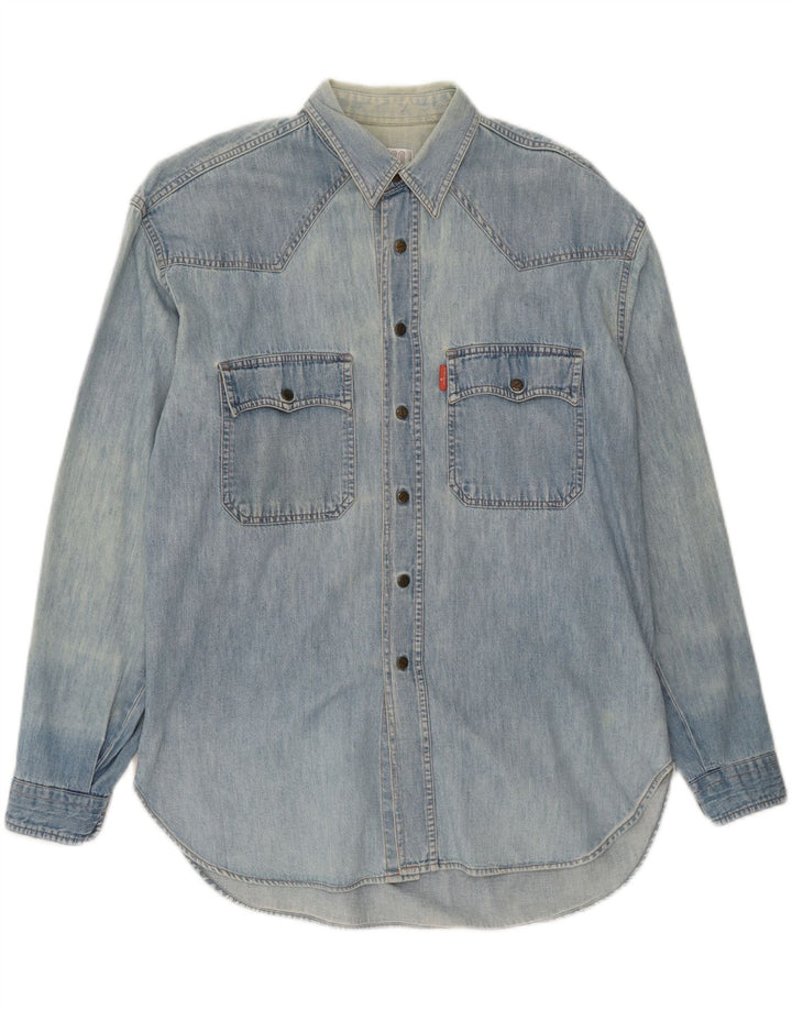 CASUCCI Mens Denim Shirt Medium Blue Vintage Casucci and Second-Hand Casucci from Messina Hembry 