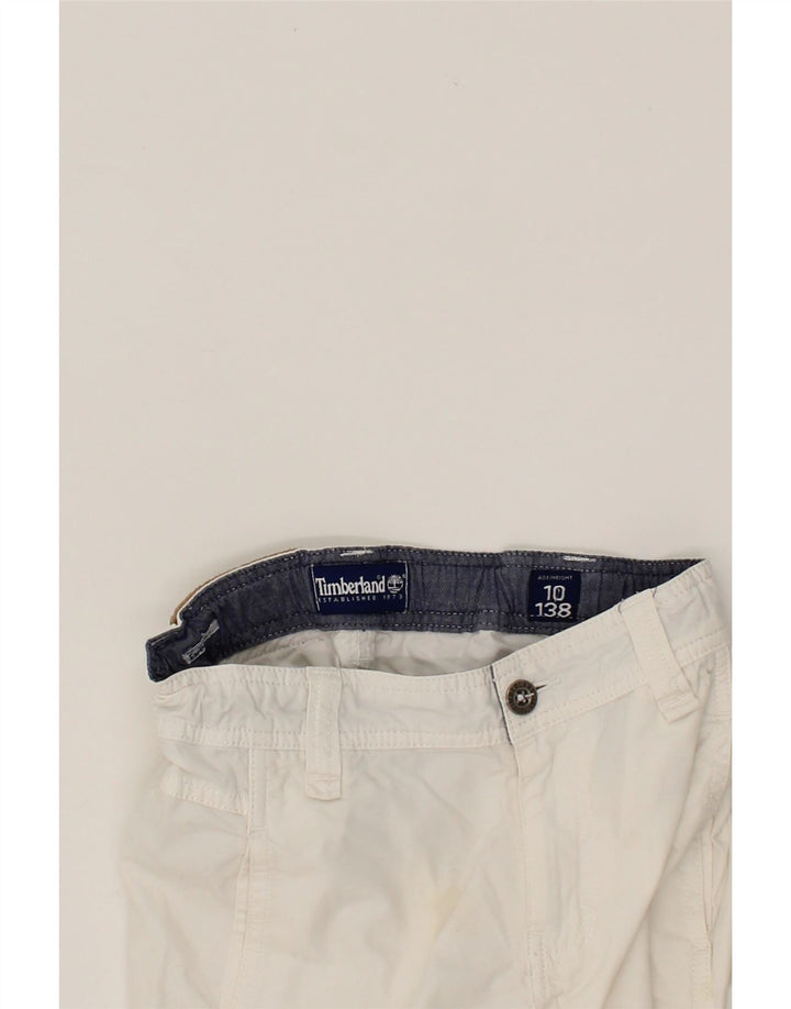 TIMBERLAND Boys Chino Shorts 9-10 Years W26 White Vintage Timberland and Second-Hand Timberland from Messina Hembry 