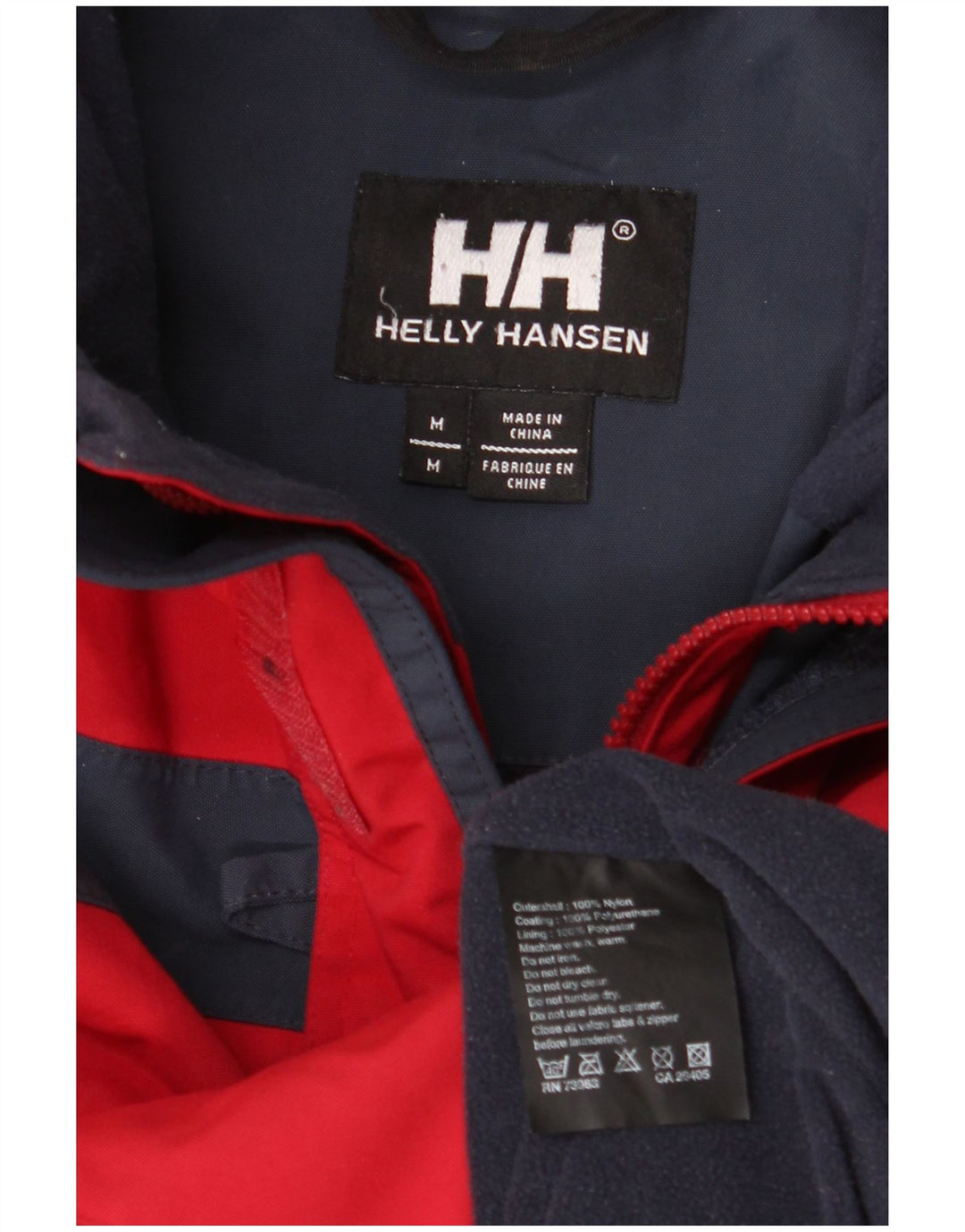 HELLY HANSEN Mens Windbreaker Jacket UK 38 Medium Red Colourblock Nylon