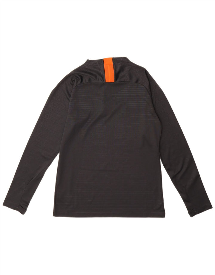 Nike Mens Chelsea FC Zip Neck Graphic Top Long Sleeve Small Grey Polyester