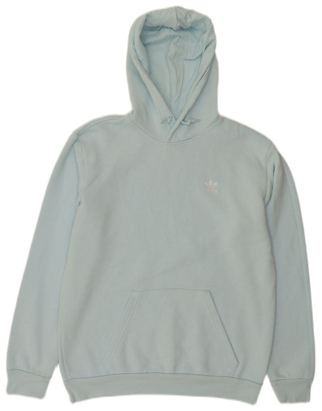Adidas Mens Hoodie Jumper Medium Blue Cotton