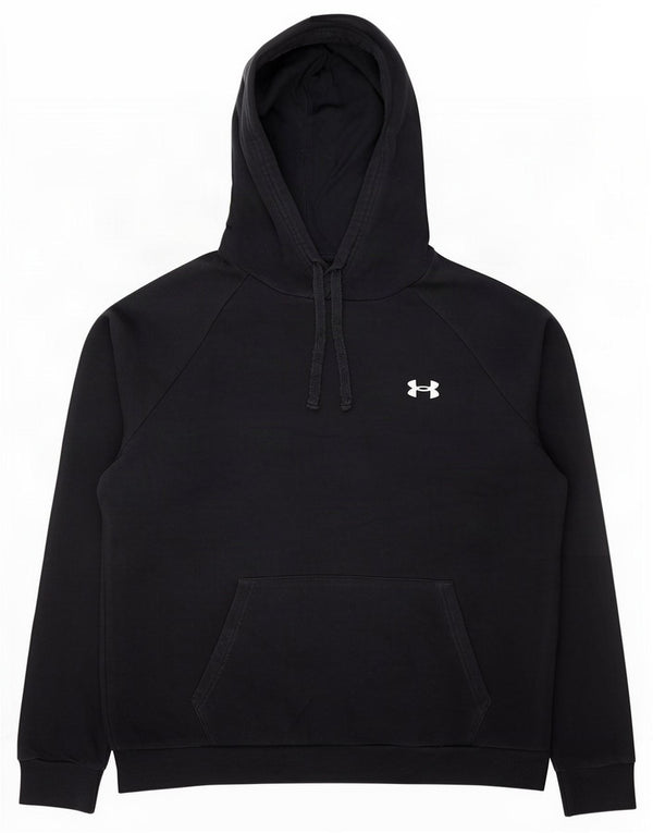 Under Armour Mens Cold Gear Hoodie Jumper Large Navy Blue Cotton