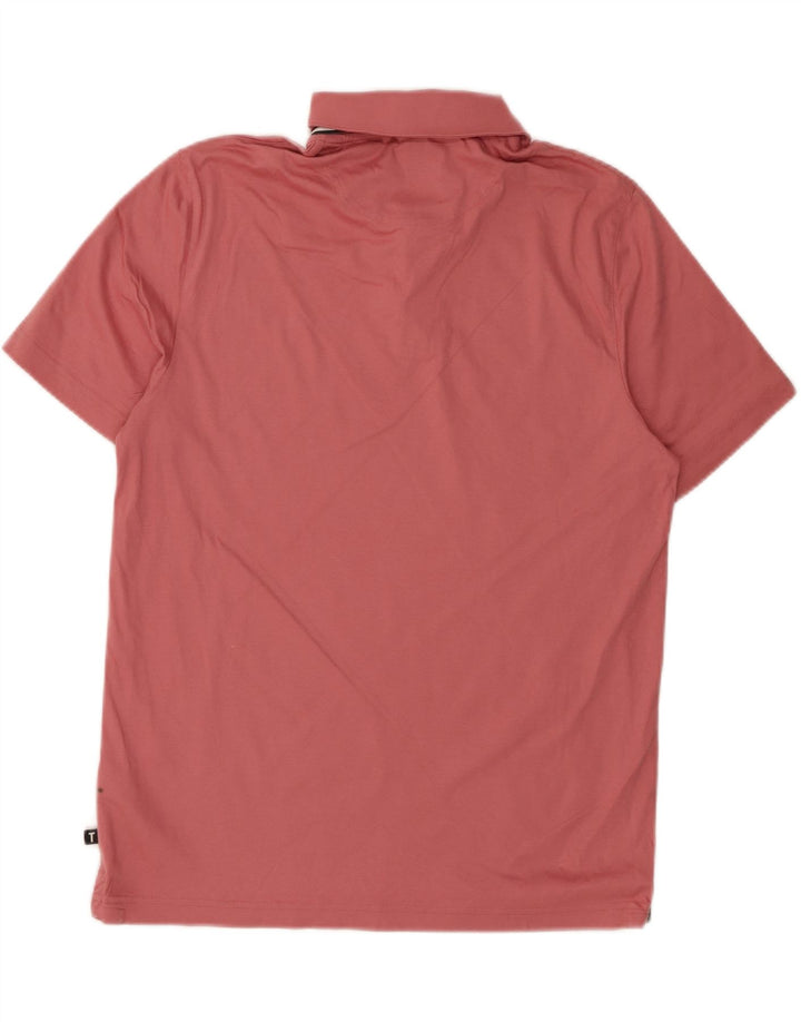 TED BAKER Mens Slim Polo Shirt Size 4 Large Pink Cotton Vintage Ted Baker and Second-Hand Ted Baker from Messina Hembry 