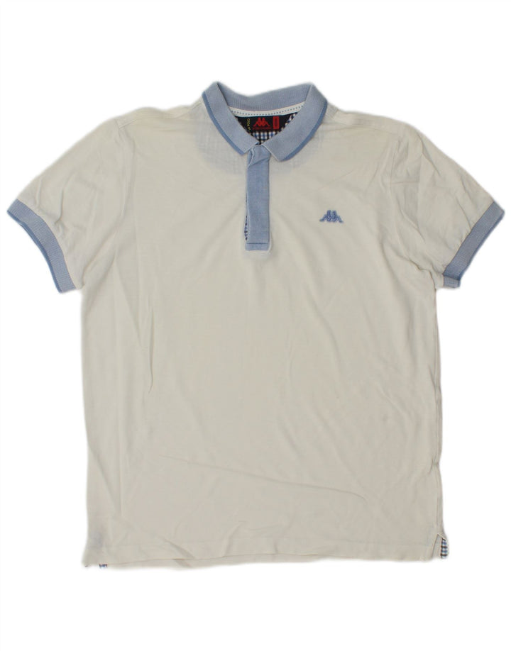 Kappa Mens Rugby Polo Shirt Medium White