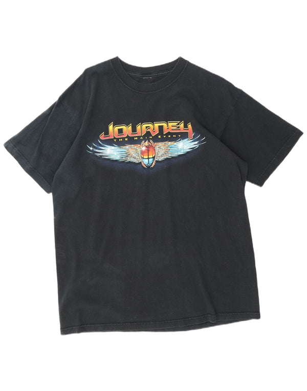 Journey Band Mens 2003 The Main Event Summer Tour T-Shirt Top Medium Black