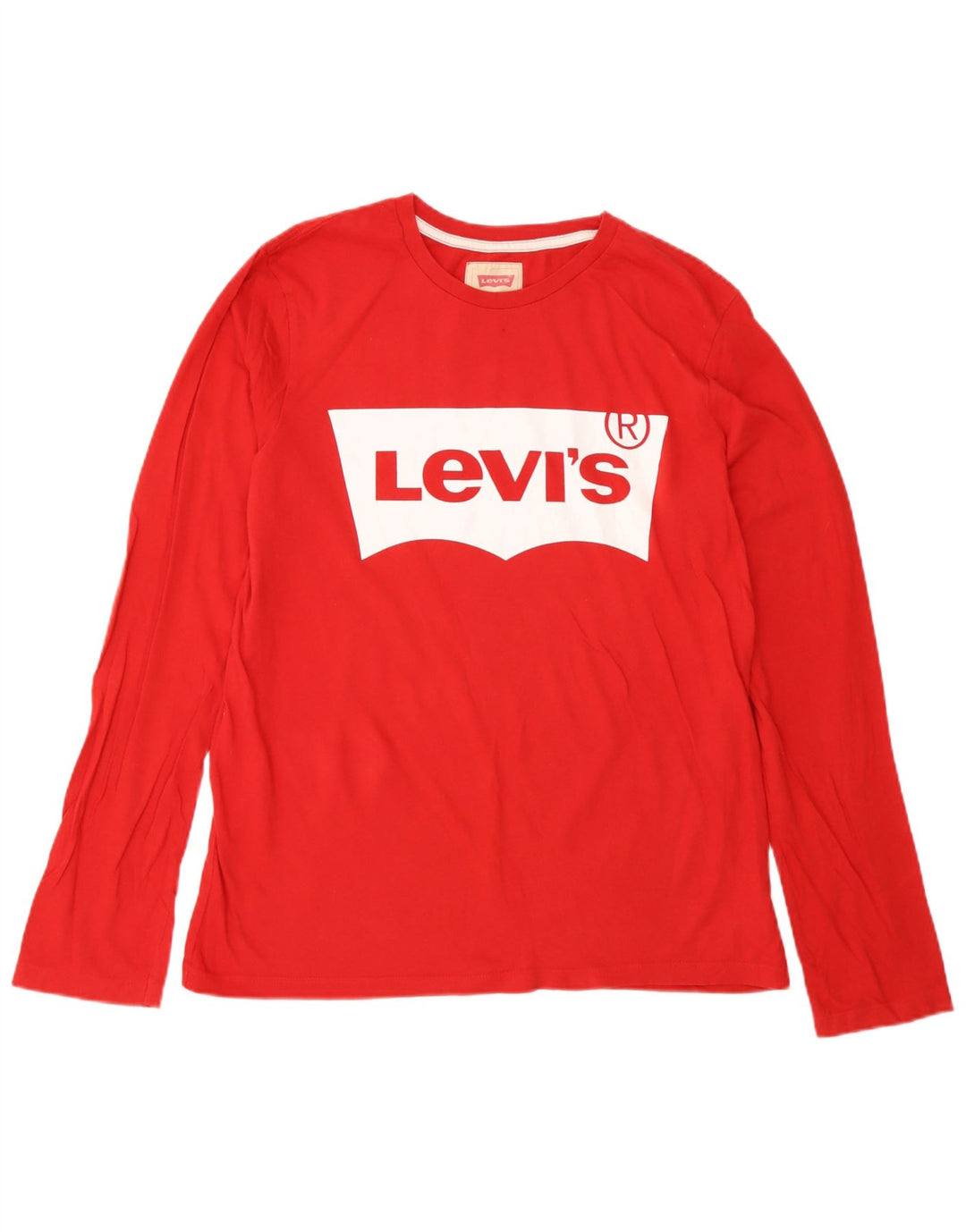 Levi's Boys Graphic Top Long Sleeve 15-16 Years Red Cotton