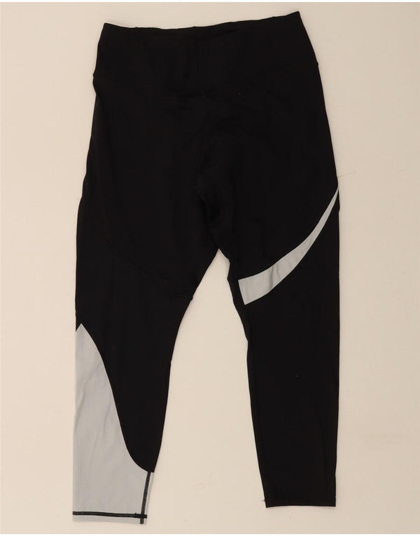 Puma Womens Crop Leggings UK 18 XL  Black Colourblock