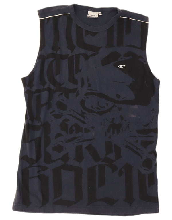 O'Neill Mens Graphic Vest Top Large Navy Blue Cotton