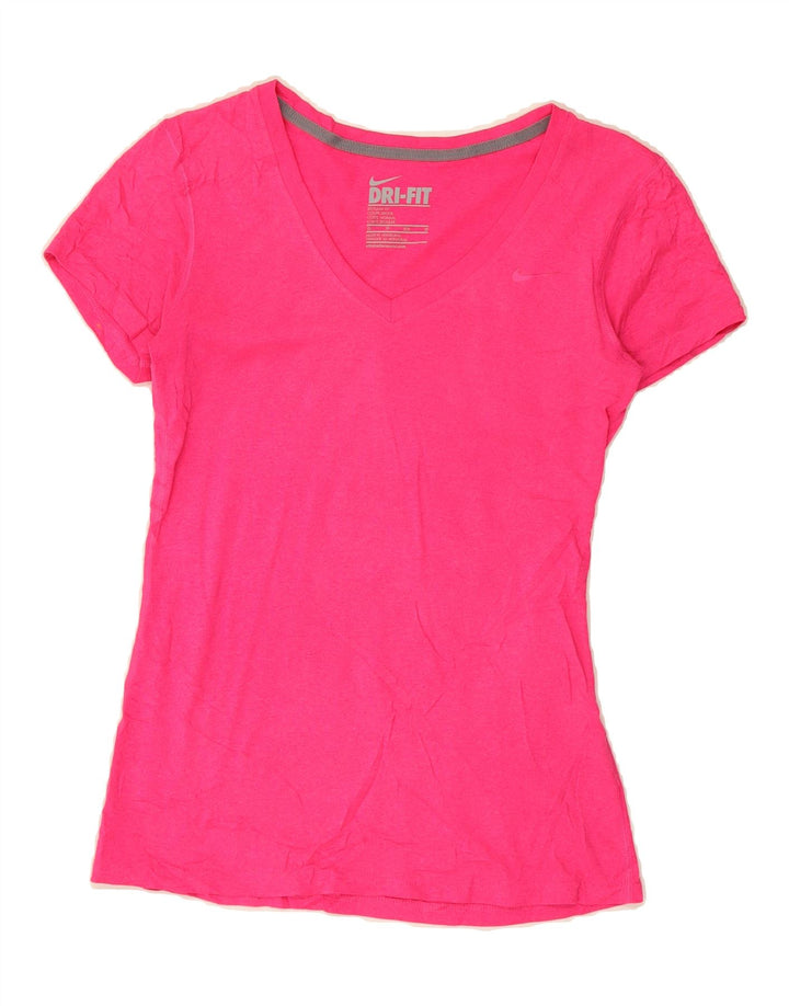 NIKE Womens T-Shirt Top UK 6 XS Pink Polyester Vintage Nike and Second-Hand Nike from Messina Hembry 