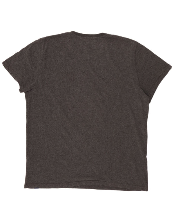 SUPERDRY Mens Graphic T-Shirt Top 3XL Grey Cotton