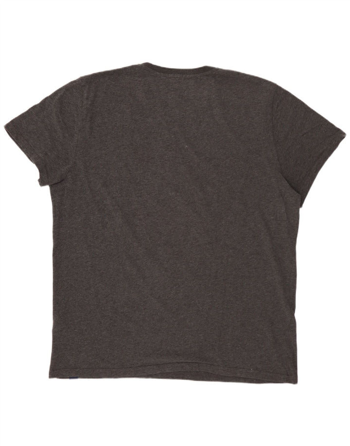 SUPERDRY Mens Graphic T-Shirt Top 3XL Grey Cotton