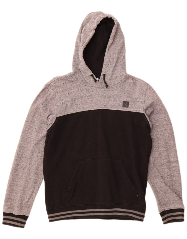 Rip Curl Boys Graphic Hoodie Jumper 13-14 Years Black Colourblock