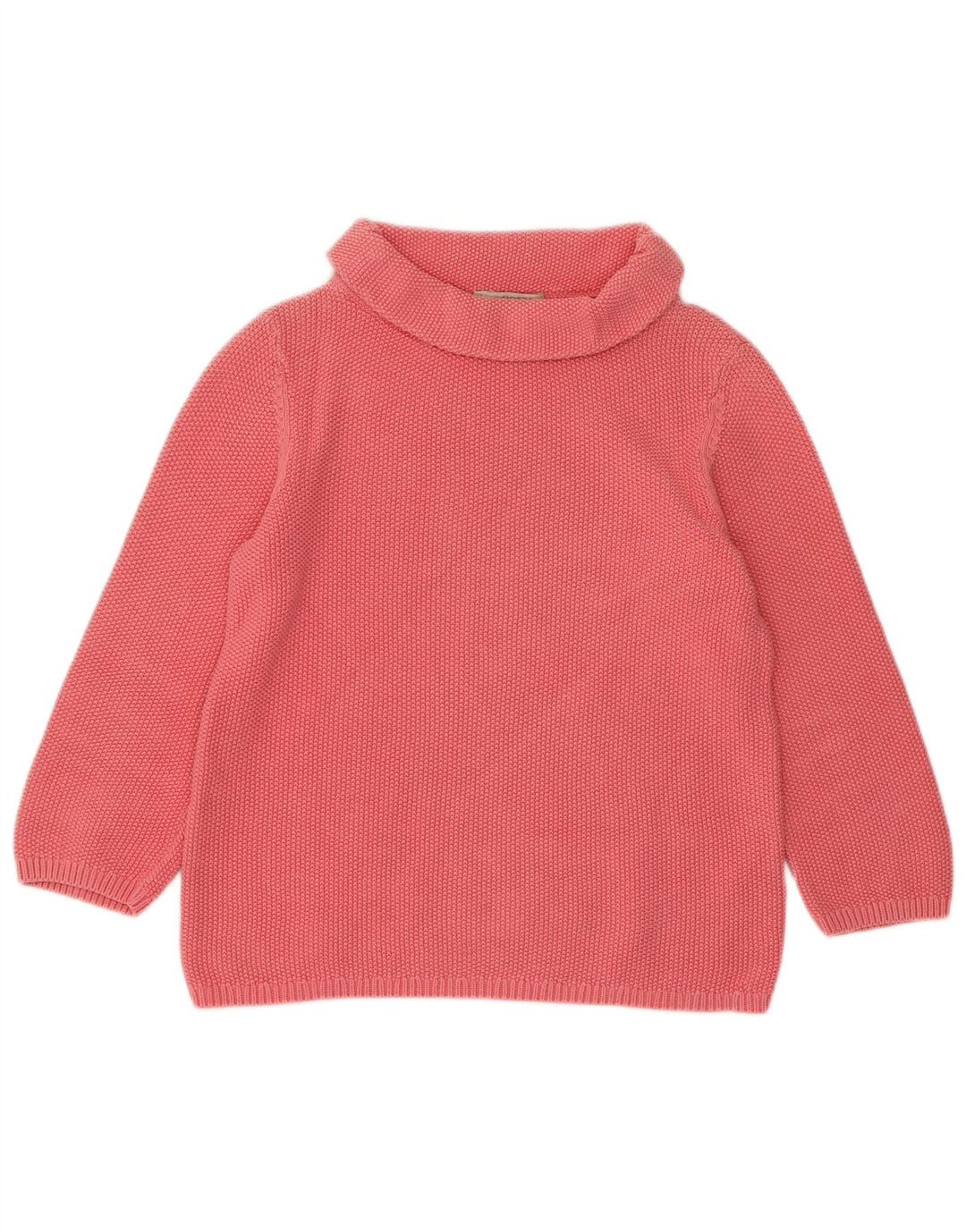 HOBBS Womens Oversized 3/4 Sleeve Roll Neck Jumper Sweater UK 6 XS Pink