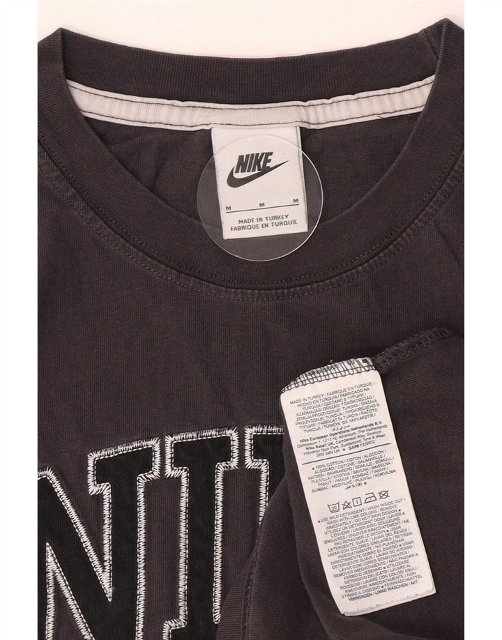 Nike Mens Graphic T-Shirt Top Medium Grey Colourblock Cotton