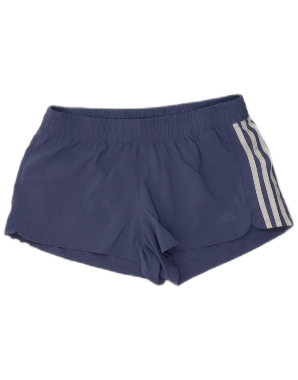 Adidas Womens Aeroready Sport Shorts UK 14 Medium  Blue Polyester