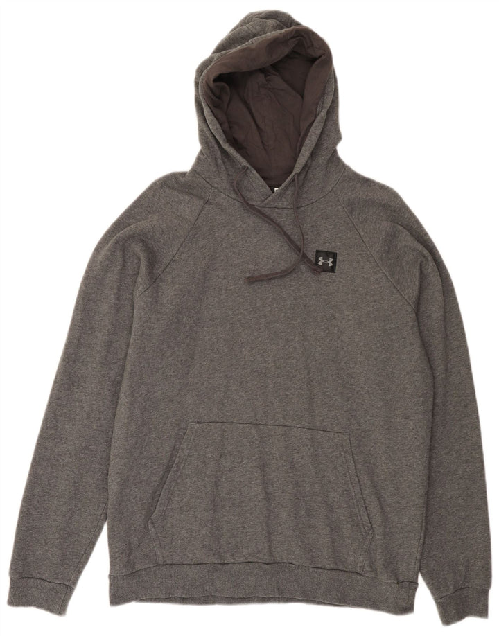UNDER ARMOUR Mens Hoodie Jumper Large Grey
