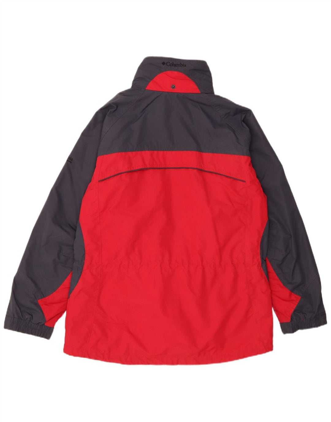 Columbia Womens Rain Jacket UK 16 Large Navy Blue Colourblock Polyester