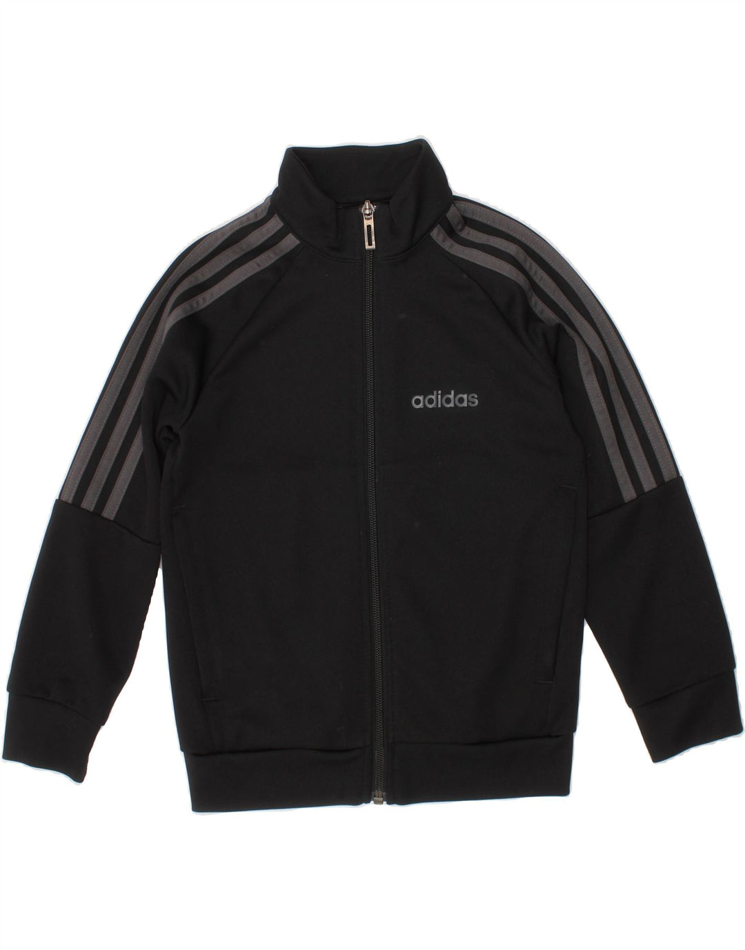 ADIDAS Boys Climalite Tracksuit Top Jacket 5-6 Years Black Polyester Vintage Adidas and Second-Hand Adidas from Messina Hembry 