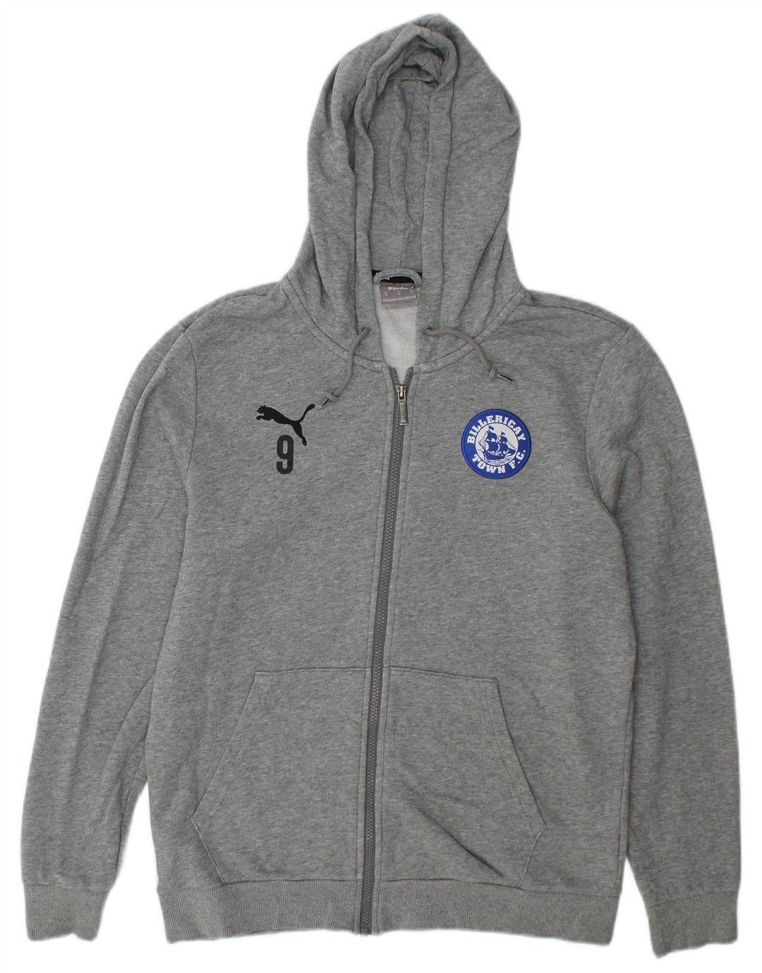 Puma Mens Graphic Zip Hoodie Sweater Medium Grey Cotton