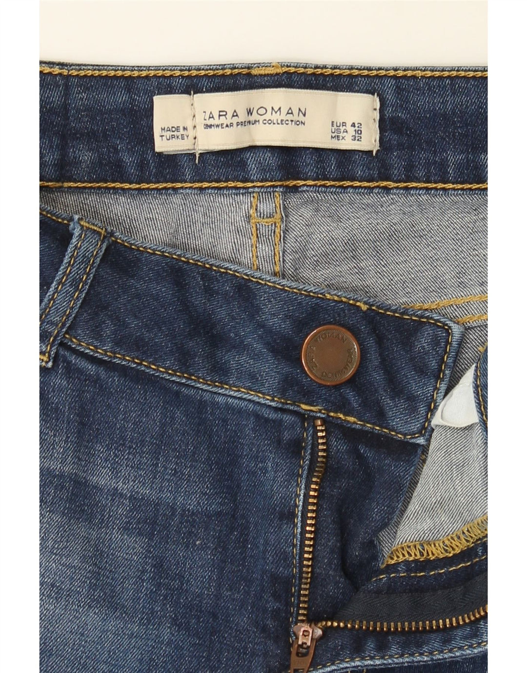 ZARA Womens Slim Jeans EU 42 Large W32 L29 Blue Vintage Zara and Second-Hand Zara from Messina Hembry 