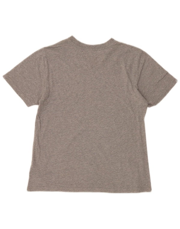 POLO RALPH LAUREN Girls T-Shirt Top 8-9 Years Medium Grey Flecked Cotton